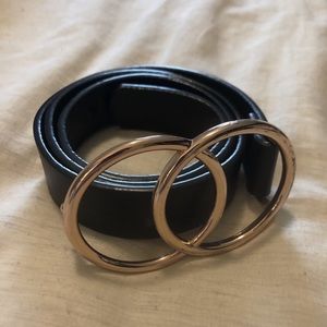 Black belt with gold circles